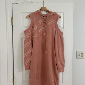 Puma Pink Cold Shoulder Sleeveless Sweater Dress